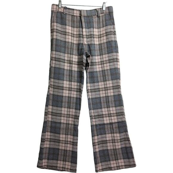 NWT Area Stars Plaid Olivia Straight Leg Pants With Belt Loops Size M - Picture 1 of 13